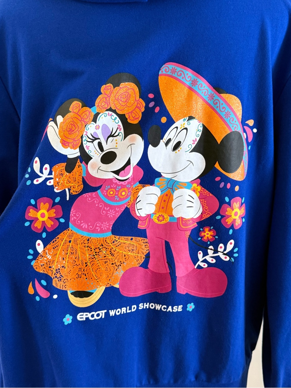 Disney Parks Epcot Mexico Mickey and Minnie  Zip-Up Hoodie size 1X - Picture 5 of 7